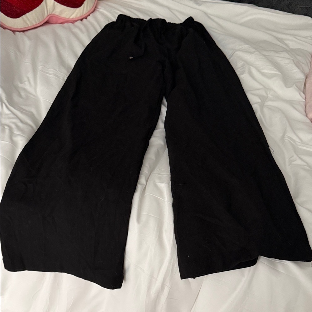 Princess Polly Black Elastic Waist Pants